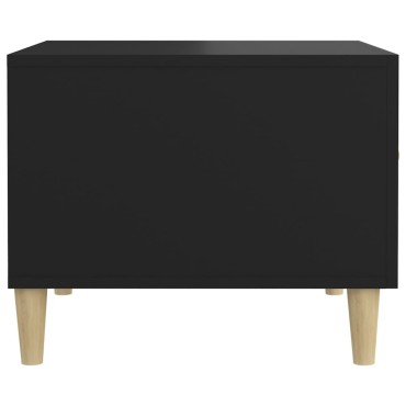 vidaXL Τραπεζάκια Σαλονιού 2 τεμ. Μαύρα 50x50x40cm Επεξεργ. Ξύλο