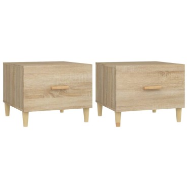 vidaXL Τραπεζάκια Σαλονιού 2 τεμ. Sonoma Δρυς 50x50x40cm Επεξ. Ξύλο