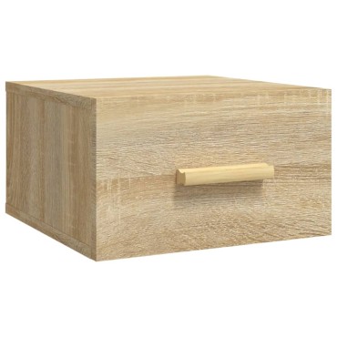 vidaXL Κομοδίνα Επιτοίχια Sonoma Δρυς 35x35x20cm 1 τεμ.