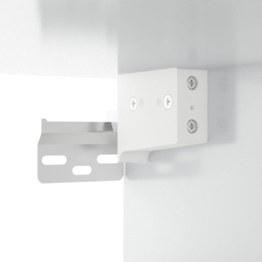 vidaXL Κομοδίνο Επιτοίχιο Γυαλιστερό Λευκό 35x35x20cm 1 τεμ.