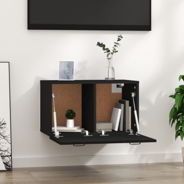 vidaXL Ντουλάπι Τοίχου Μαύρο 60x36,5x35cm από Επεξεργασμένο Ξύλο 1 τεμ.