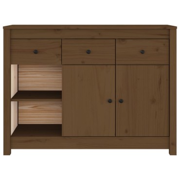 vidaXL Ντουλάπι Καφέ Μελί 100x35x74cm από Μασίφ Ξύλο Πεύκου 1 τεμ.