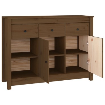 vidaXL Ντουλάπι Καφέ Μελί 100x35x74cm από Μασίφ Ξύλο Πεύκου 1 τεμ.