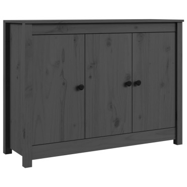 vidaXL Ντουλάπι Γκρι 100x35x74cm από Μασίφ Ξύλο Πεύκου 1 τεμ.