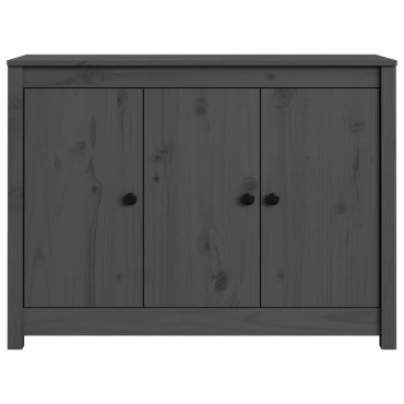 vidaXL Ντουλάπι Γκρι 100x35x74cm από Μασίφ Ξύλο Πεύκου 1 τεμ.