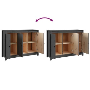 vidaXL Ντουλάπι Γκρι 100x35x74cm από Μασίφ Ξύλο Πεύκου 1 τεμ.