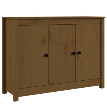 vidaXL Μπουφές Καφέ Μελί 100x35x74cm από Μασίφ Ξύλο Πεύκου 1 τεμ.