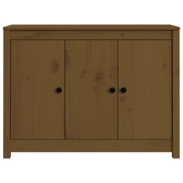 vidaXL Μπουφές Καφέ Μελί 100x35x74cm από Μασίφ Ξύλο Πεύκου 1 τεμ.
