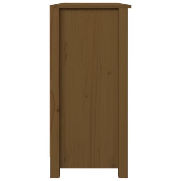 vidaXL Μπουφές Καφέ Μελί 100x35x74cm από Μασίφ Ξύλο Πεύκου 1 τεμ.