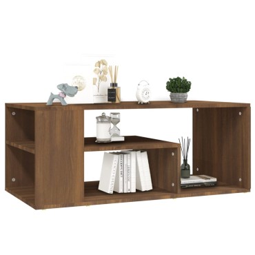 vidaXL Τραπεζάκι Σαλονιού Καφέ Δρυς100x50x40cm Επεξεργασμένο Ξύλο 1 τεμ.