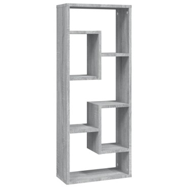 vidaXL Ραφιέρα Τοίχου Γκρι Sonoma 36x16x90cm Επεξεργασμένο Ξύλο 1 τεμ.