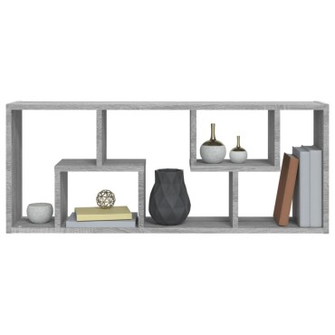 vidaXL Ραφιέρα Τοίχου Γκρι Sonoma 36x16x90cm Επεξεργασμένο Ξύλο 1 τεμ.