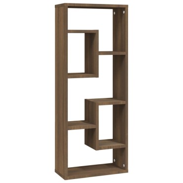 vidaXL Ραφιέρα Τοίχου Καφέ Δρυς 36x16x90cm Επεξεργασμένο Ξύλο 1 τεμ.