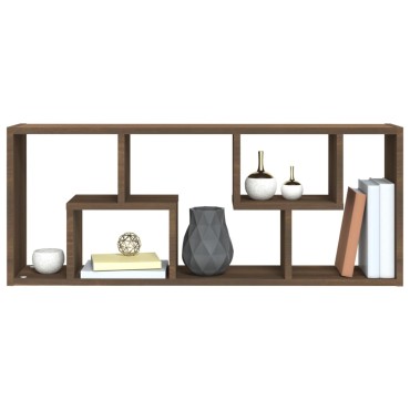 vidaXL Ραφιέρα Τοίχου Καφέ Δρυς 36x16x90cm Επεξεργασμένο Ξύλο 1 τεμ.