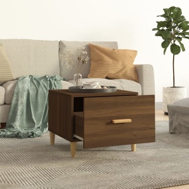 vidaXL Τραπεζάκια Σαλονιού 2 τεμ. Brown Oak 50x50x40cm Επεξ. Ξύλο