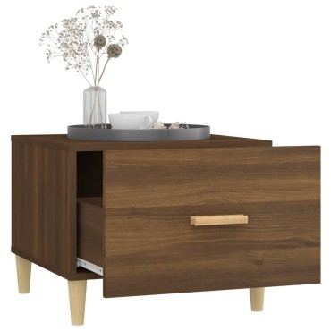 vidaXL Τραπεζάκια Σαλονιού 2 τεμ. Brown Oak 50x50x40cm Επεξ. Ξύλο