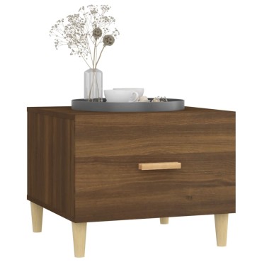 vidaXL Τραπεζάκια Σαλονιού 2 τεμ. Brown Oak 50x50x40cm Επεξ. Ξύλο