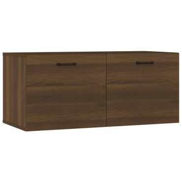 vidaXL Ντουλάπι Τοίχου Καφέ Δρυς 80x35x36,5cm Επεξεργασμένο Ξύλο 1 τεμ.