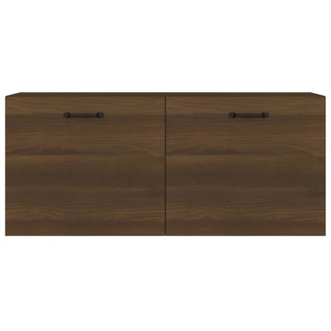 vidaXL Ντουλάπι Τοίχου Καφέ Δρυς 80x35x36,5cm Επεξεργασμένο Ξύλο 1 τεμ.