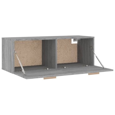 vidaXL Ντουλάπι Τοίχου Γκρι Sonoma 100x36,5x35cm Επεξεργασμένο Ξύλο 1 τεμ.