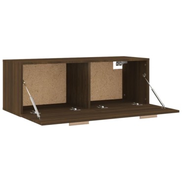 vidaXL Ντουλάπι Τοίχου Καφέ Δρυς 100x36,5x35cm Επεξεργασμένο Ξύλο 1 τεμ.