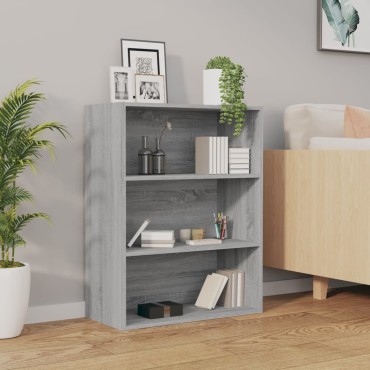 vidaXL Ντουλάπι Τοίχου Κρεμαστό Γκρι sonoma 69,5x32,5x90cm 1 τεμ.