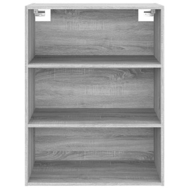 vidaXL Ντουλάπι Τοίχου Κρεμαστό Γκρι sonoma 69,5x32,5x90cm 1 τεμ.