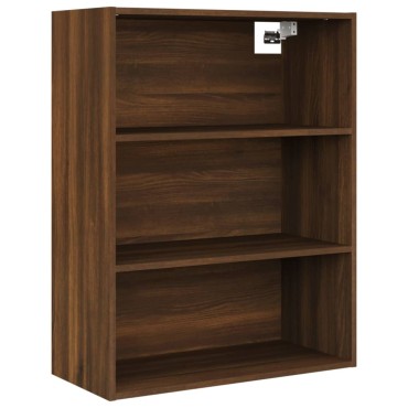 vidaXL Ντουλάπι Τοίχου Κρεμαστό Καφέ δρυς 69,5x32,5x90cm 1 τεμ.