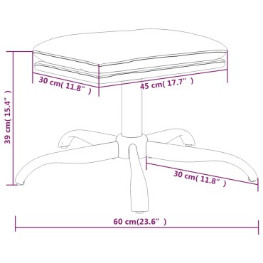 vidaXL Υποπόδιο Μπλε 60x60x36cm Υφασμάτινο 1 τεμ.