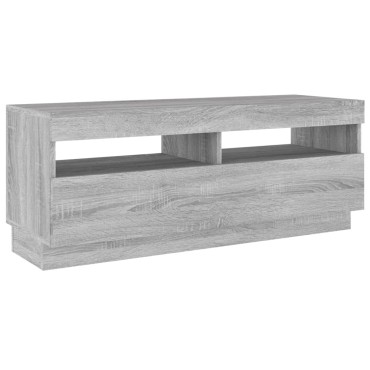 vidaXL Έπιπλο Τηλεόρασης με LED Γκρι Sonoma 100x35x40 εκ.