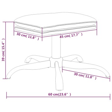 vidaXL Υποπόδιο Μπορντό 60x60x36cm από Συνθετικό Δέρμα 1 τεμ.