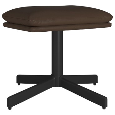 vidaXL Υποπόδιο Καφέ 60x60x36cm από Συνθετικό Δέρμα 1 τεμ.