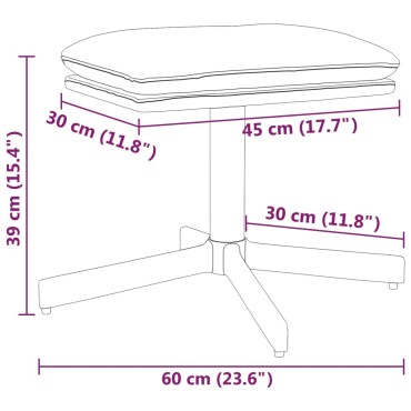 vidaXL Υποπόδιο Μπορντό 60x60x36cm από Συνθετικό Δέρμα 1 τεμ.