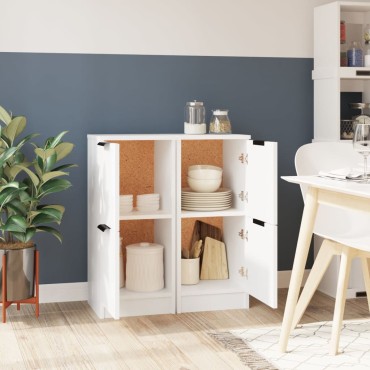 vidaXL Ντουλάπια 2 τεμ. Λευκά 30x30x70cm από Επεξεργασμένο Ξύλο
