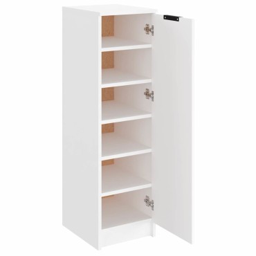 vidaXL Παπουτσοθήκη Λευκή 30x35x100cm από Επεξεργασμένο Ξύλο