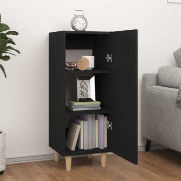 vidaXL Ντουλάπι Μαύρο 34,5x34x90cm από Επεξεργασμένο Ξύλο 1 τεμ.