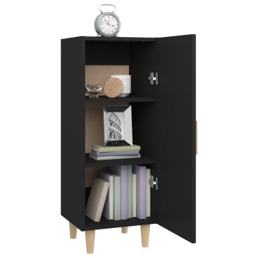 vidaXL Ντουλάπι Μαύρο 34,5x34x90cm από Επεξεργασμένο Ξύλο 1 τεμ.
