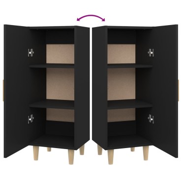 vidaXL Ντουλάπι Μαύρο 34,5x34x90cm από Επεξεργασμένο Ξύλο 1 τεμ.