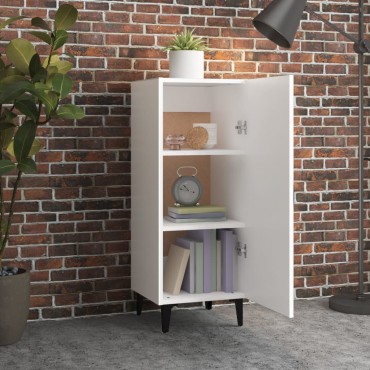 vidaXL Ντουλάπι Λευκό 34,5x34x90cm από Επεξεργασμένο Ξύλο 1 τεμ.