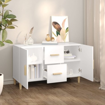 vidaXL Ντουλάπι Λευκό 100x36 x60cm Επεξεργασμένο Ξύλο 1 τεμ.