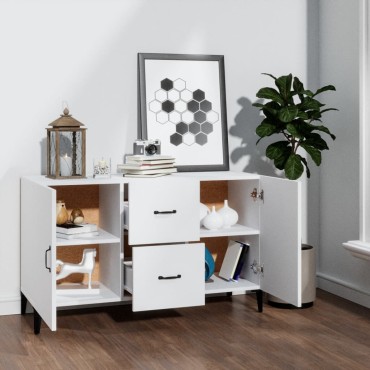 vidaXL Ντουλάπι Λευκό 100x36 x60cm Επεξεργασμένο Ξύλο 1 τεμ.