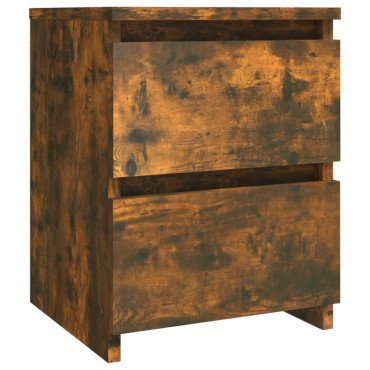 vidaXL Κομοδίνο Καπνιστή βελανιδιά 30x30x40cm από Επεξεργασμένο Ξύλο 1 τεμ.