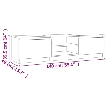 vidaXL Έπιπλο Καπνιστή βελανιδιά 140x40x35,5cm από Επεξεργ. Ξύλο