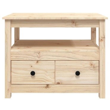 vidaXL Τραπεζάκι Σαλονιού Γκρι 71x49x55cm από Μασίφ Ξύλο Πεύκου 1 τεμ.