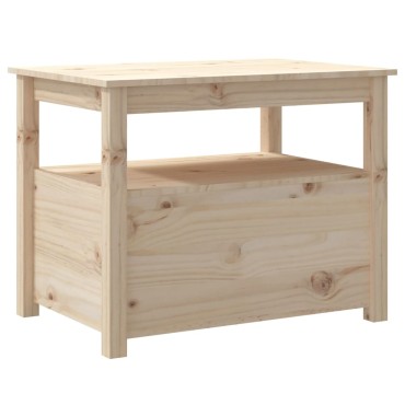vidaXL Τραπεζάκι Σαλονιού Γκρι 71x49x55cm από Μασίφ Ξύλο Πεύκου 1 τεμ.