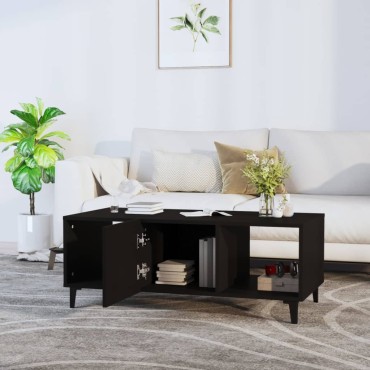 vidaXL Τραπεζάκι Σαλονιού Μαύρο 102x50x40cm από Επεξεργασμένο Ξύλο 1 τεμ.