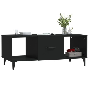 vidaXL Τραπεζάκι Σαλονιού Μαύρο 102x50x40cm από Επεξεργασμένο Ξύλο 1 τεμ.