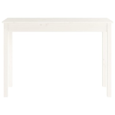 vidaXL Τραπέζι Κονσόλα Λευκό 110x40x75cm από Μασίφ Ξύλο Πεύκου 1 τεμ.