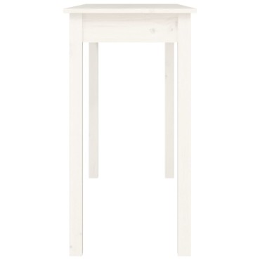vidaXL Τραπέζι Κονσόλα Λευκό 110x40x75cm από Μασίφ Ξύλο Πεύκου 1 τεμ.