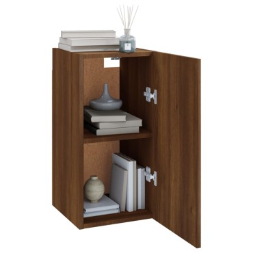 vidaXL Έπιπλο Τηλεόρασης Καφέ Δρυς 30,5x30x60cm Επεξεργασμένο Ξύλο